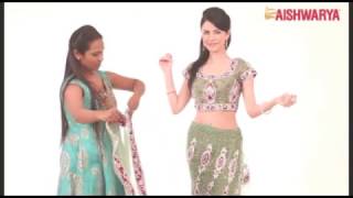 How to Drape a Ready Ghagra Style Saree [upl. by Naneek28]