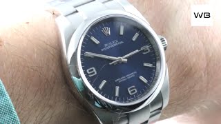 Rolex Oyster Perpetual 36 Explorer Dial Blue 116000 Luxury Watch Review [upl. by Hoppe306]