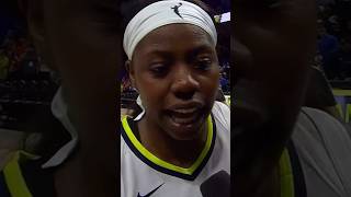 Arike Ogunbowale postgame sideline interview [upl. by Pederson444]