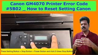 Canon GM4070 Printer Error Code 5B02 How to Reset Setting Canon [upl. by Gaillard]