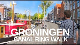 4K Groningen 2019 Netherlands Canal walking tour [upl. by Eivol]