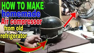 Amazing  How to make Homemade Silent Air Compressor from old Refrigerator’s Compressor At home 2022 [upl. by Arammat]