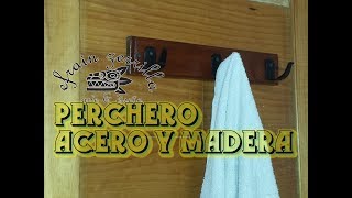 Perchero de madera  ganchosplatina de acero delgadaefrain zerrilla [upl. by Ratna]