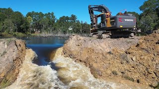 Epic Dam Busting To Flood The 9 Acre Pond [upl. by Kcired602]