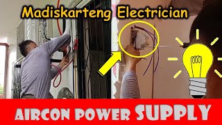 Split type aircon power supply installation [upl. by Whelan]