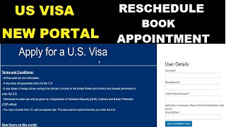 How To Reschedule USA Visa Appointment With New Portal  Book US Visa Appointment on new website [upl. by Beora]