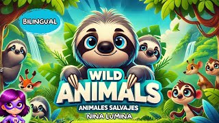 Animales Salvajes 🐼 – Aventura Bilingüe🌎Wild Animals 🐼–A Bilingual Adventure  Learn Spanish Native [upl. by Anrev86]