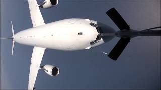 Worlds first automatic airtoair refuelling contact with large aircraft receiver [upl. by Pyne]