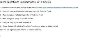 Vtiger Customer Portal Configuration within 10 minutes [upl. by Lewap736]