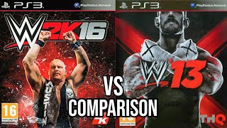 Wwe 2k16 Vs Wwe 13 PS3 [upl. by Noned]