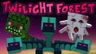 Minecraft Twilight Forest Boss Battle Epic Hydra UrGhast amp Naga Finale [upl. by Aihsenod]