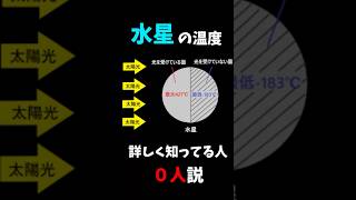 【水星の超高温と超低温の極端な温度差】 宇宙 雑学 水星 shorts VOICEVOX青山龍星 [upl. by Jory]