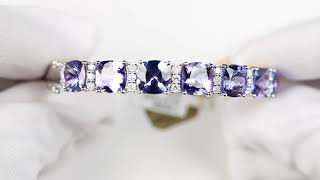 Platinum Natural Tanzanite amp Diamond Bracelet 1781ct Alighieris Auction House [upl. by Bassett627]