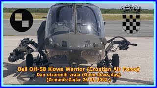 4K⁵⁰🚁🇭🇷Bell OH58 Kiowa Warrior Croatian Air Force Walk AroundZemunikZadar 26052022 [upl. by Einnek811]