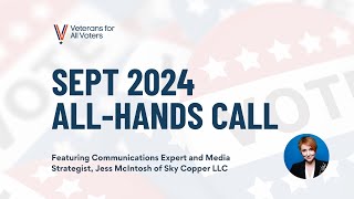 All Hands Call September 2024 ft Jess McIntosh [upl. by Aelgna]