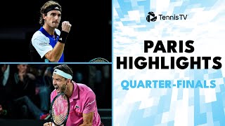 Tsitsipas Faces Zverev Dimitrov amp Khachanov Clash  Paris 2024 QuarterFinal Highlights [upl. by Holds]