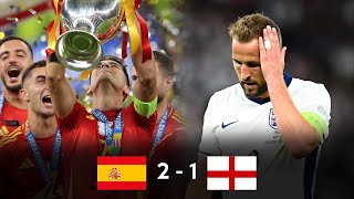 ESPAÑA LE GANA A INGLATERRA Y ES LA NUEVA CAMPEONA  ESPAÑA 2 INGLATERRA 1  EUROCOPA 2024 [upl. by Ellenig]