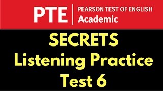 PTE Listening test 6 [upl. by Ellennod]