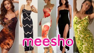 Huge Meesho dresses haul  Bodycon long slip Short Dress I Everything under 500 [upl. by Muirhead]