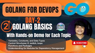 Learn GoLang Basics with Handson Demos  2 HOURS   Sandip Das [upl. by Yelram]