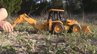 Toy Excavator Digging In The Dirt With A BIG TRUCK [upl. by Enitsirc847]