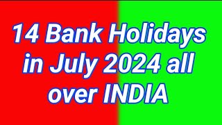 Bank holiday in July 2024  Bank holiday list [upl. by Torrey810]