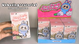 🍅Paper diy🍅 DIY LABUBU BLIND BOX Unboxing  Tutorial  Free printable ⭐ [upl. by Enrobyalc]