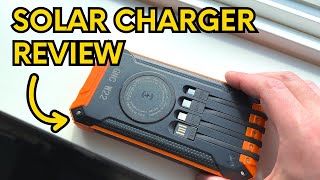 Review GNC W22 Power Bank Wireless Charger Builtin Cable and 5 Outputs with 15W Fast Charging [upl. by Luapsemaj]