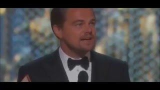 Discorso Oscar 2016 Leonardo Di Caprio Doppiato ITA  Voce Ufficiale [upl. by Vitia]