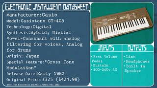 The Casiotone 405 Two Switches Endless Variation Demo [upl. by Asiled]