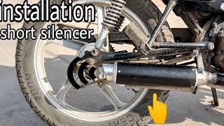 How to install short silencer  modified silencer  in splendor  full sound amp bass must watch [upl. by Encrata]