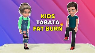 13 MIN TABATA FAT BURN EXERCISE FOR KIDS [upl. by Jonathan]