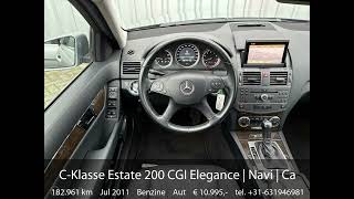 Mercedes Cklasse Estate 200 CGI Elegance  Navi  Camera  Xenon  185pk  Volledige historie [upl. by Pru]