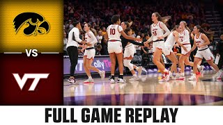 Iowa vs Virginia Tech Full Game Replay  202324 ACC Women’s Basketball [upl. by Neerhtak648]