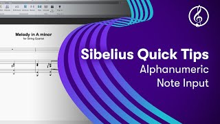 Sibelius Quick Tips Alphanumeric Note Input [upl. by Atnwahsal]