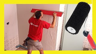 🔥 How to PLASTER Walls the EASY way With a SPATULA and ROLLER ✅ L’outil Parfait [upl. by Kir879]