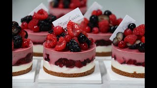 Cheesecake de Frutos del Bosque  Berries Cheesecakes [upl. by Nazar]