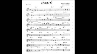 Estaté Martino C key instr score Play along  Backing track [upl. by Rtoip]