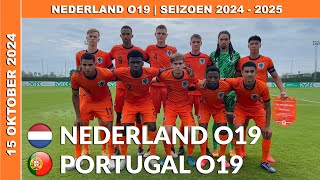 Vriendschappelijk  Samenvatting Nederland O19  Portugal O19 dinsdag 15 oktober 2024 [upl. by Nauqe997]