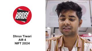 Dhruv Tiwari  AIR 04  NIFT Result 2024  M Des  NIFT Exam 2025  NIFT Entrance Coaching 2025 [upl. by Saum411]