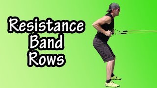 Beginner Resistance Band Rows Exercise  How To Do Resistance Band Row Exercise  Standing Band Rows [upl. by Aniar472]