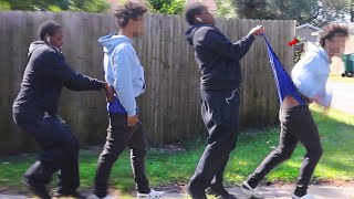 WEDGIE PRANK ON PEOPLE SAGGING IN THE HOOD [upl. by Calandra]