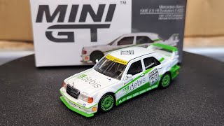 MINIGT 164 MercedesBenz 190E 25 16 Evolution II 1991 DTM Zakspeed 20 Michael Schumacher MGT00366 [upl. by Cas]