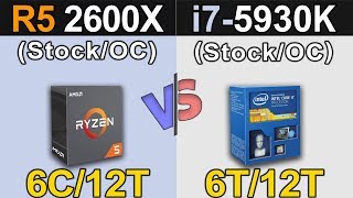 R5 2600X vs i75930K  New Games Benchmarks [upl. by Desmond21]