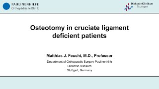 Osteotomy in cruciate ligament deficient patients [upl. by Llenyaj]