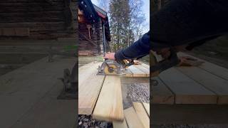 Last days of work building a front porch woodworking carpenter dewalttools [upl. by Nahsab]