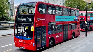 London Bus Route 205  Paddington to Bow Church  Subtitles [upl. by Rivard]