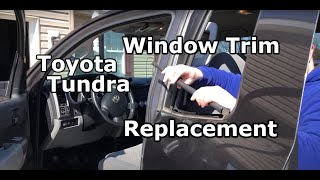 How to Replace Belt Molding Weatherstrip on a 2012 Toyota Tundra [upl. by Aivun]