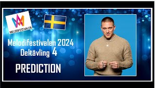 Melodifestivalen 2024  PREDICTION  Deltävling 4  Top 6  With Comments [upl. by Leumek]