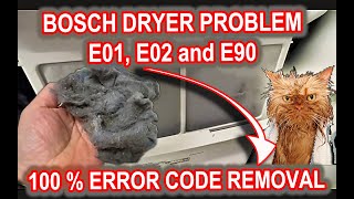 How to clean the filter  E01 E02 and E90  – Bosch Tumble Dryer – Always WorKs [upl. by Hedy]